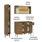 Cocina Integral Emilly 1.40 Metros Marrón 06