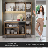 Cocina Integral Emilly 1.40 m con Mesón de Acero 08