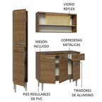 Cocina Integral Emilly 1.40 Metros Marrón 09