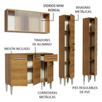 Cocina Integral Emilly Fly 1.70 Metros Marrón 05