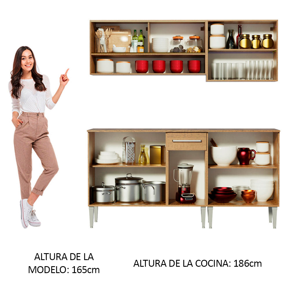 Cocina Integral Emilly Dance 1.70 Metros Marrón 07