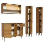 Cocina Integral Emilly Winter 1.70 Metros Marrón 08