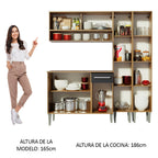 Cocina Integral Emilly Winter 1.70 Metros Marrón/Negro 08