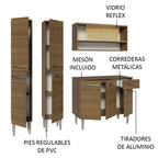 Cocina Integral Emilly 1.70 Metros Marrón 13