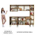Cocina Integral Emilly Fast 2.00 Metros Marrón