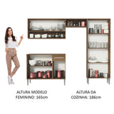 Cocina Integral Emilly Pop 2.30 Metros con Mesón en MDP