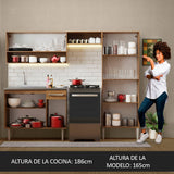 Cocina Integral Emilly 2.30 m con Mesón de Acero 10