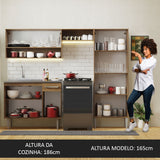 Cocina Integral Emilly 2.30 m con Mesón de Acero 10