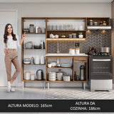 Cocina Integral Emilly 2.30 m con Mesón de Acero 12