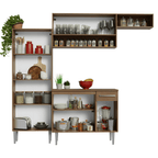 Cocina Integral Emilly 2.30 Metros Marrón/Blanco 18