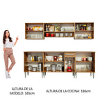 Cocina Integral Emilly Smile 2.30 Metros Marrón
