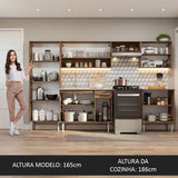 Cocina Integral Emilly 2.90 m con Mesón de Acero 08