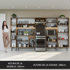 Cocina Integral Emilly 325 cm 02 Marrón Madesa