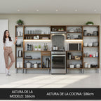 Cocina Integral Emilly 3.25 Metros Marrón/Blanco 02