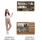 Cocina Integral Glamy 1.20 Metros Marrón 02