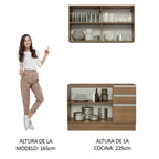 Cocina Integral Glamy 1.20 Metros Marrón 03