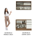 Cocina Integral Glamy 1.20 Metros Marrón/Blanco 03