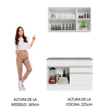 Cocina Integral Glamy 1.20 m con Encimera 08