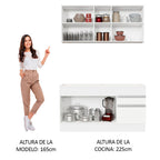 Cocina Integral Glamy 1.50 Metros Blanco 02