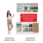 Cocina Integral Glamy 1.60 Metros Blanco/Marrón 02