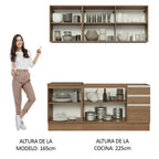 Cocina Integral Glamy 1.80 Metros Marrón 05