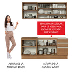 Cocina Integral Glamy 1.80 Metros Marrón 06
