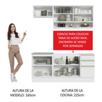 Cocina Integral Glamy 1.80 Metros Blanco 08