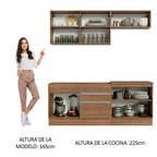 Cocina Integral Glamy 2.00 Metros Marrón 07