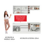 Cocina Integral Parma 2.20 Metros Blanco/Blanco/Marrón 03