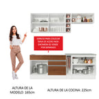 Cocina Integral Parma 2.20 Metros Blanco/Marrón 03