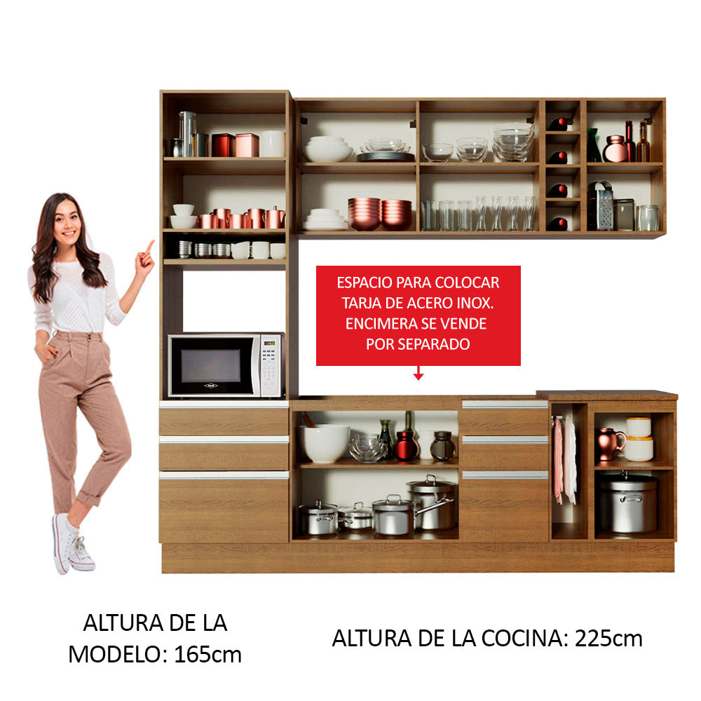 Cocina Integral Lazio 2.40 Metros Marrón