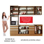 Cocina Integral Lazio 2.40 Metros Marrón