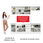 Cocina Integral Glamy 2.40 Metros Blanco 03
