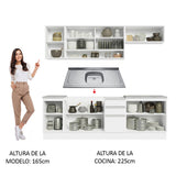 Cocina Integral Glamy 2.40 m con Mesón de Acero 03