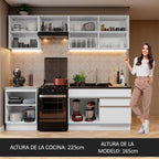 Cocina Integral Glamy 2.40 Metros Blanco 08