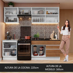 Cocina Integral Glamy 2.40 Metros Blanco/Marrón 08