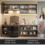Cocina Integral Glamy 2.40 Metros Marrón 10