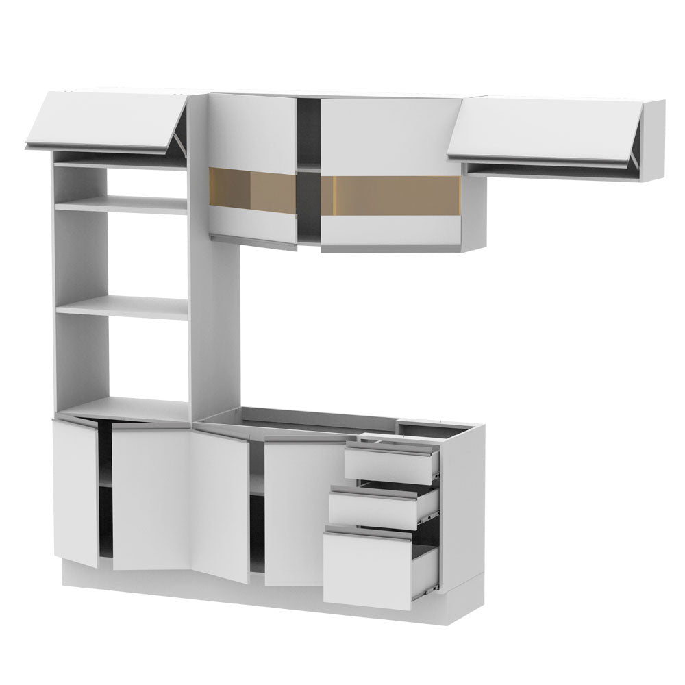 Cocina Integral Marselha 2.70 Metros Blanco