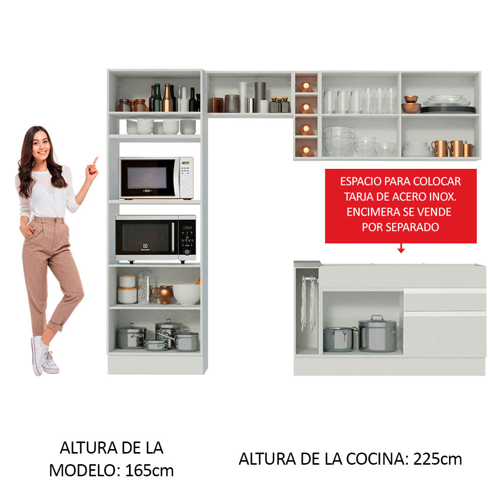 Cocina Integral Jade 2.70 Metros 09 Blanco