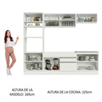 Cocina Integral Glamy 2.70 Metros Blanco 10