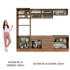 Cocina Integral Glamy 2.70 Metros Marrón 10