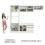 Cocina Integral Glamy 2.70 Metros Blanco 11