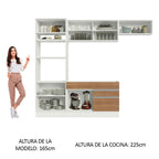 Cocina Integral Glamy 2.70 Metros Blanco/Marrón 11