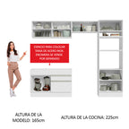 Cocina Integral Glamy 2.70 Metros Blanco 12