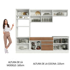 Cocina Integral Glamy 2.70 Metros Blanco/Marrón 13