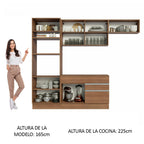 Cocina Integral Glamy 2.70 m con Encimera Marrón 14