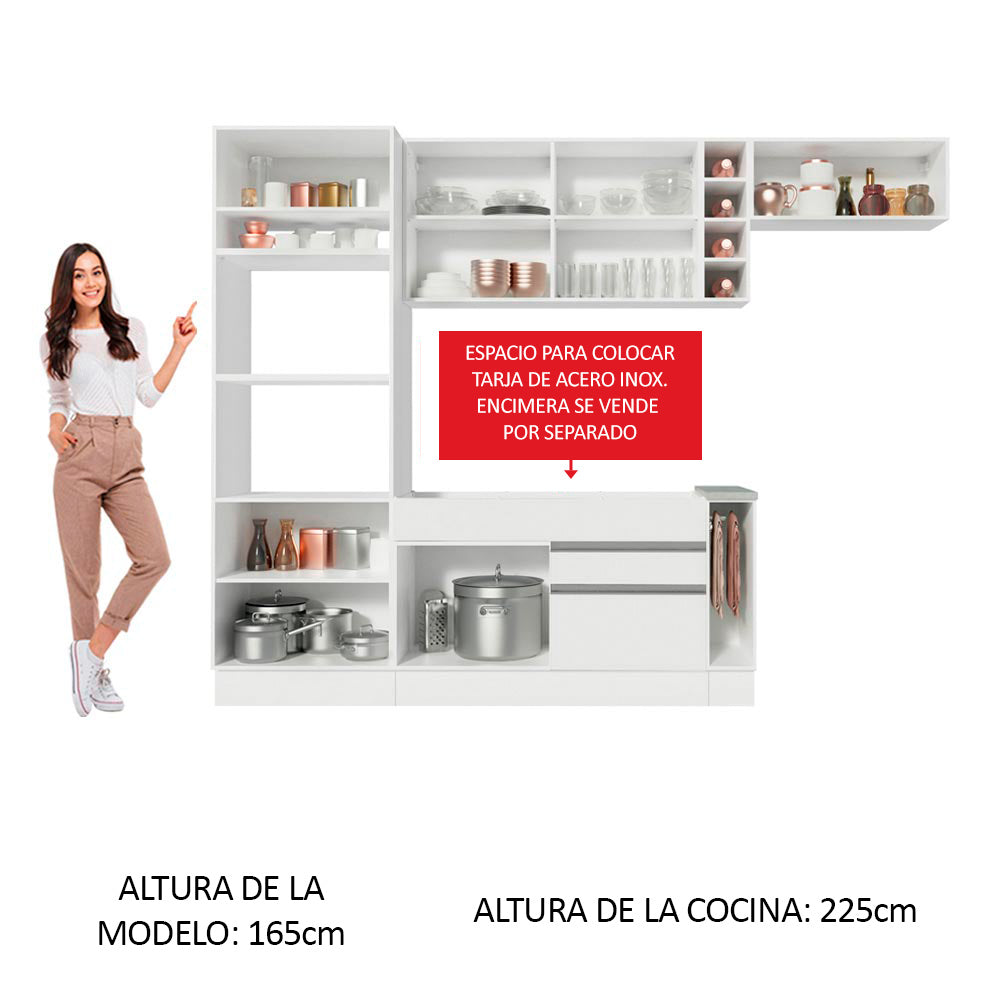 Cocina Integral Safira 2.90 Metros Blanco 04
