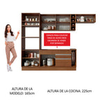 Cocina Integral Safira 2.90 Metros Marrón 04