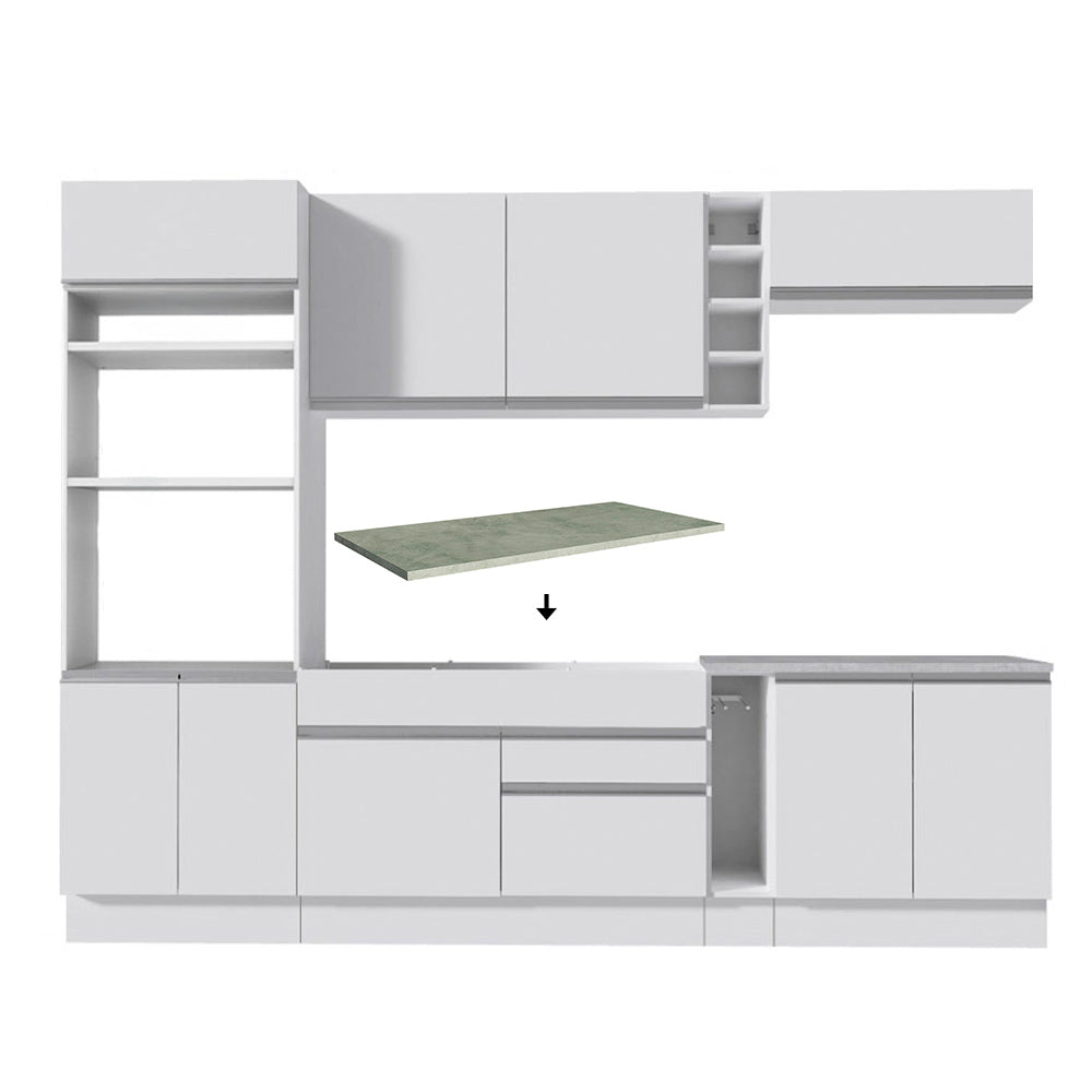 Cocina Integral Vicenza 2.90 m con Encimera Blanco 12