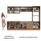 Cocina Integral Glamy 3.10 Metros Marrón 01